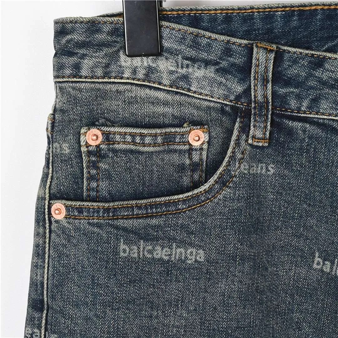 BLCG All-Over Logo Distressed Jeans in Blue - 573 - blcg0000573 - Image 5