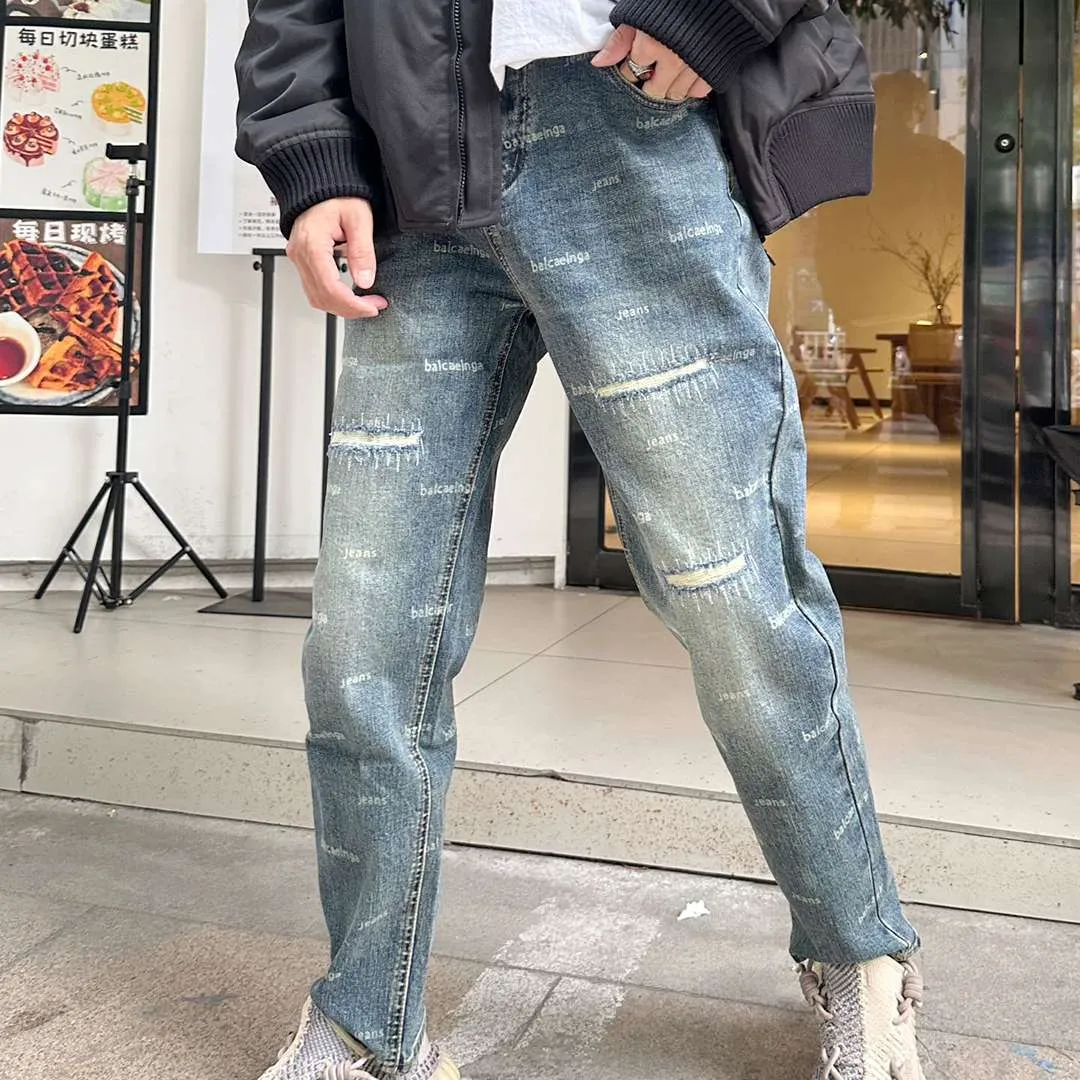 BLCG All-Over Logo Distressed Jeans in Blue - 573 - blcg0000573 - Image 11