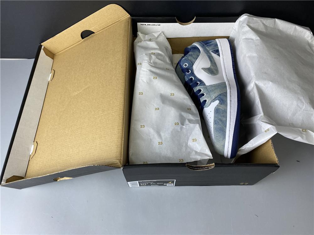 AJ 1 Low SE "Washed Denim" Shoes Sneakers - nk0000756 - Image 16