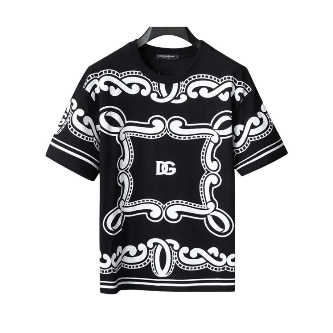 D&G Bandanna Print T-shirt in Black - 105 - dng0000105