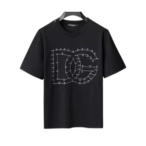 D&G Logo DG Print T-shirt in Black - 108 - dng0000108