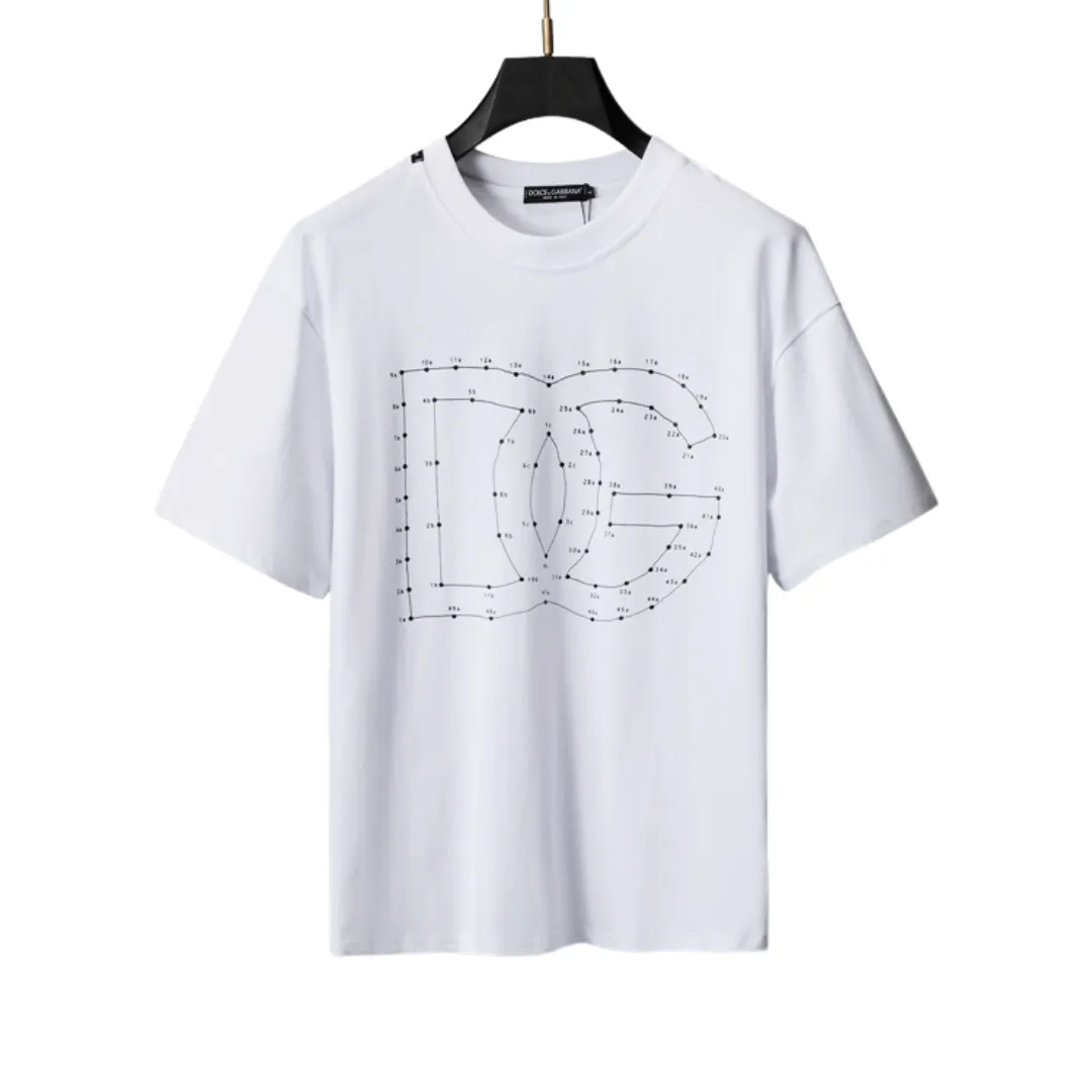 D&G Logo DG Print T-shirt in White - 109 - dng0000109