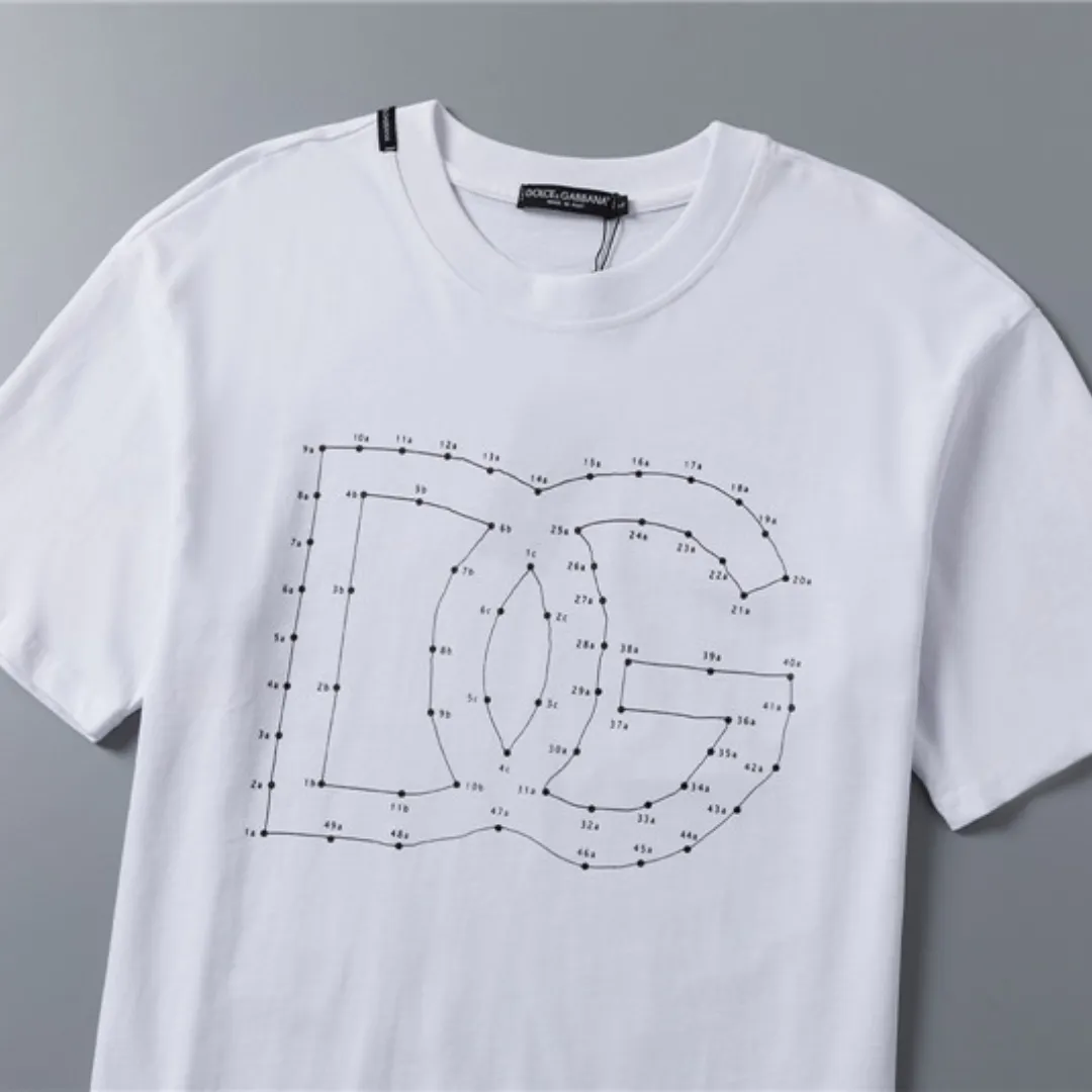 D&G Logo DG Print T-shirt in White - 109 - dng0000109 - Image 5