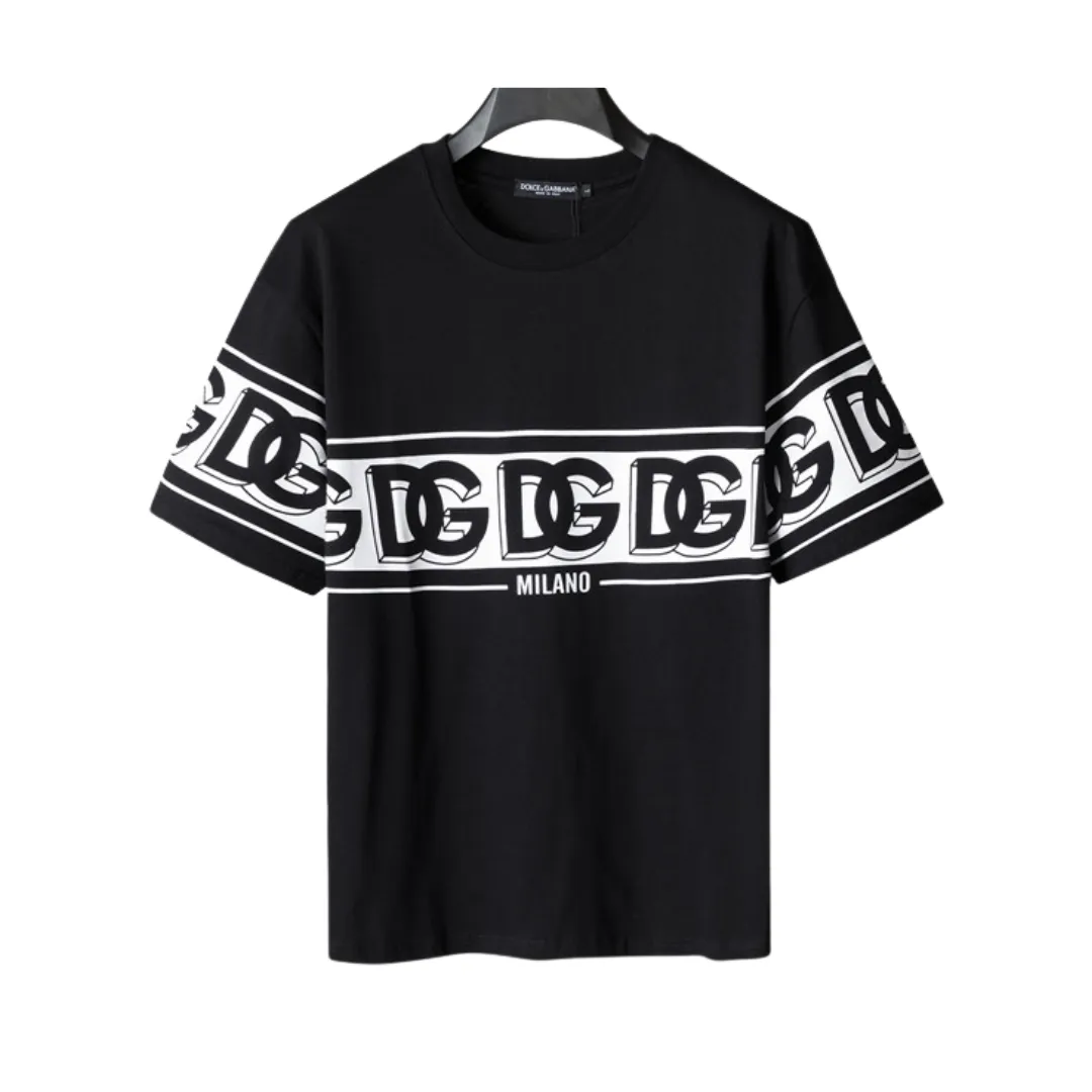 D&G Logo Milano T-shirt in Black - 110 - dng0000110