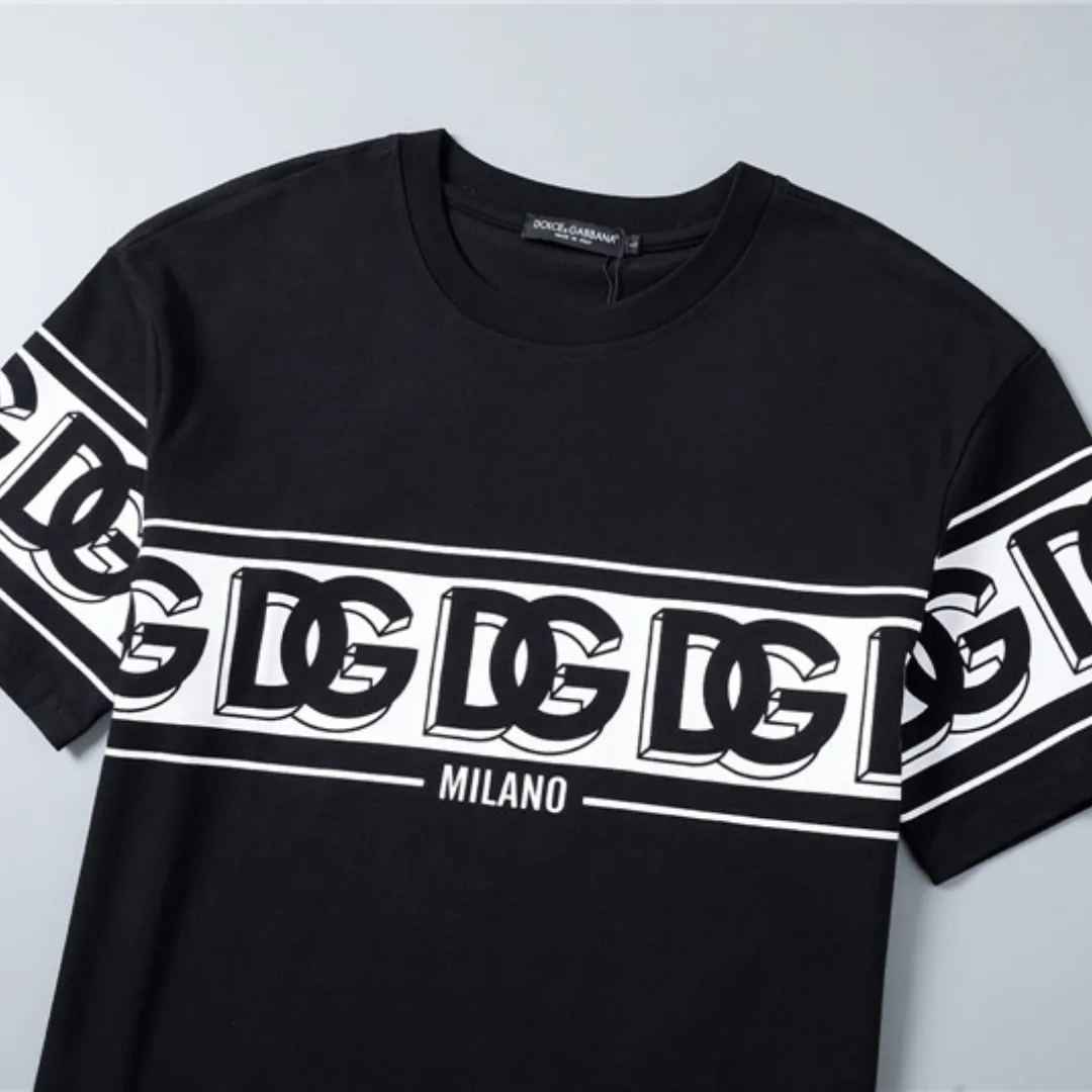 D&G Logo Milano T-shirt in Black - 110 - dng0000110 - Image 5