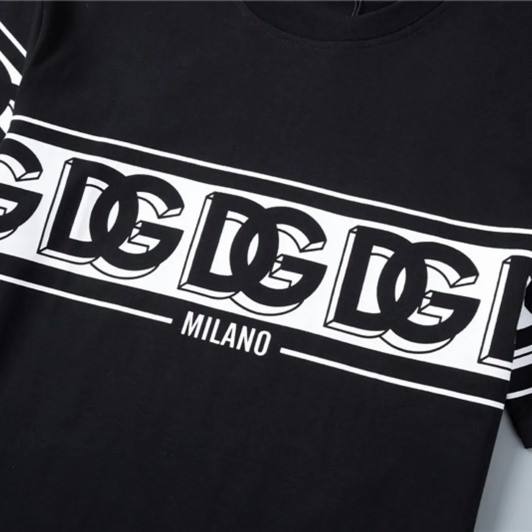 D&G Logo Milano T-shirt in Black - 110 - dng0000110 - Image 7