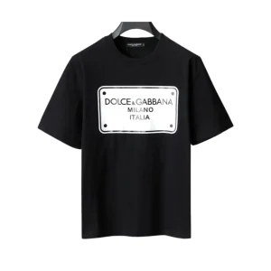 D&G Logo Print T-shirt in Black - 113 - dng0000113