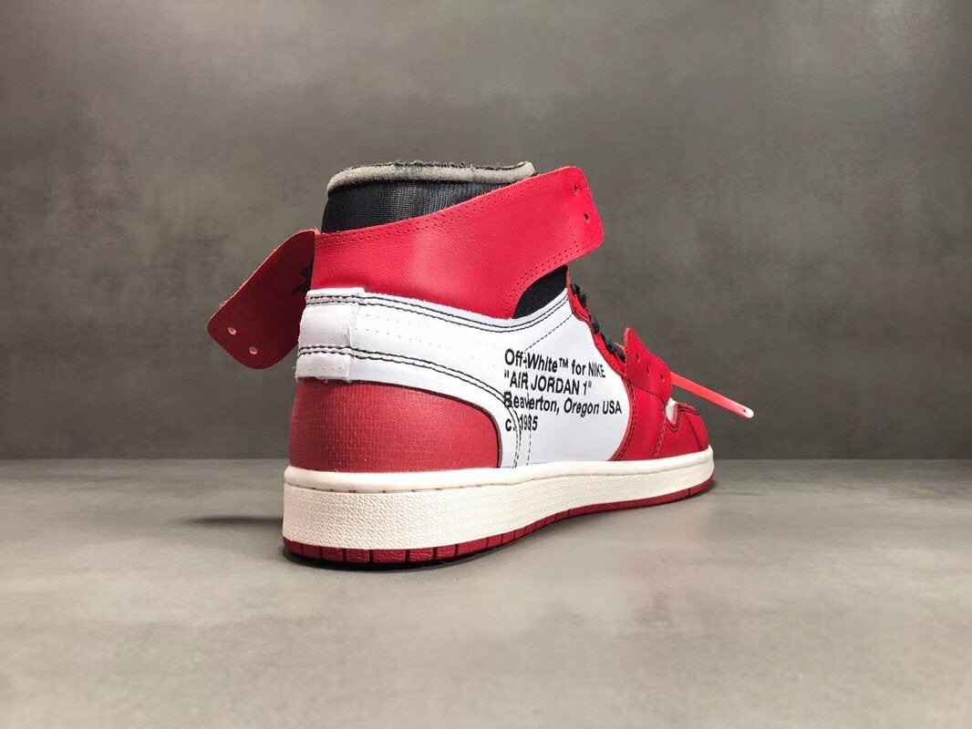 OW x AJ 1 High Chicago Shoes Sneakers – nk000011 - Image 9
