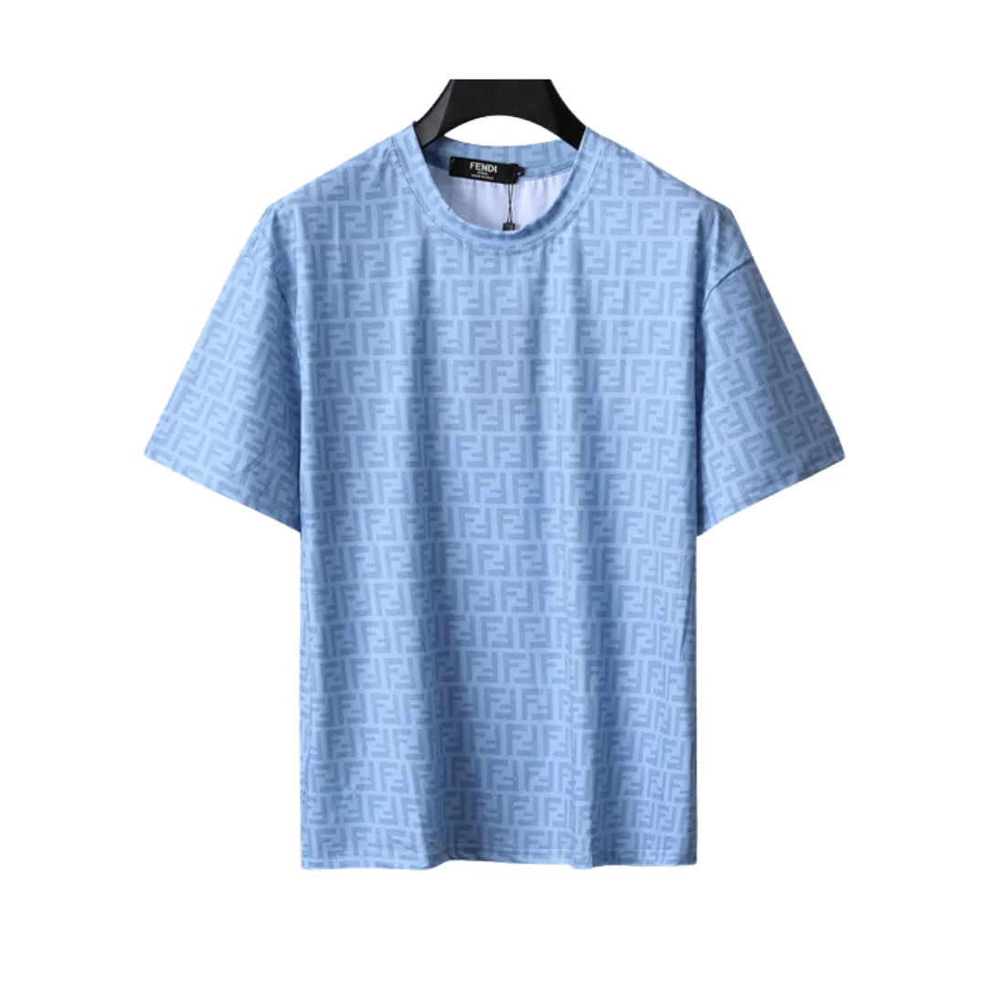 FD Diagonal FF Logo T Shirt in Blue - 77 - fd0000077