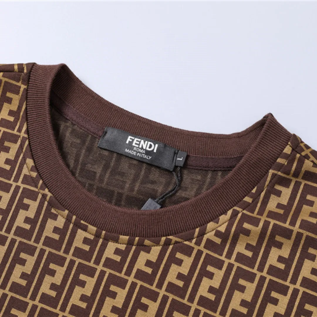 FD Diagonal FF Logo T Shirt in Brown - 78 - fd0000078 - Image 7
