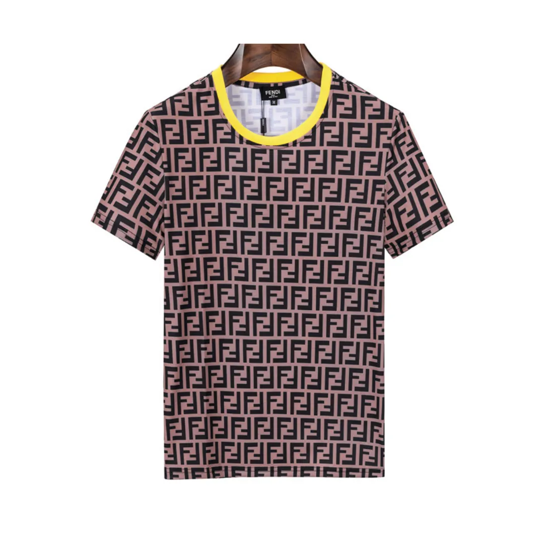 FD FF Logo Print T Shirt in Brown - 84 - fd0000084