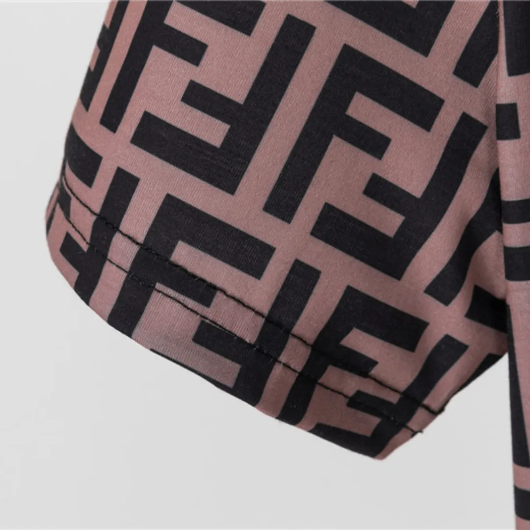 FD FF Logo Print T Shirt in Brown - 84 - fd0000084 - Image 6