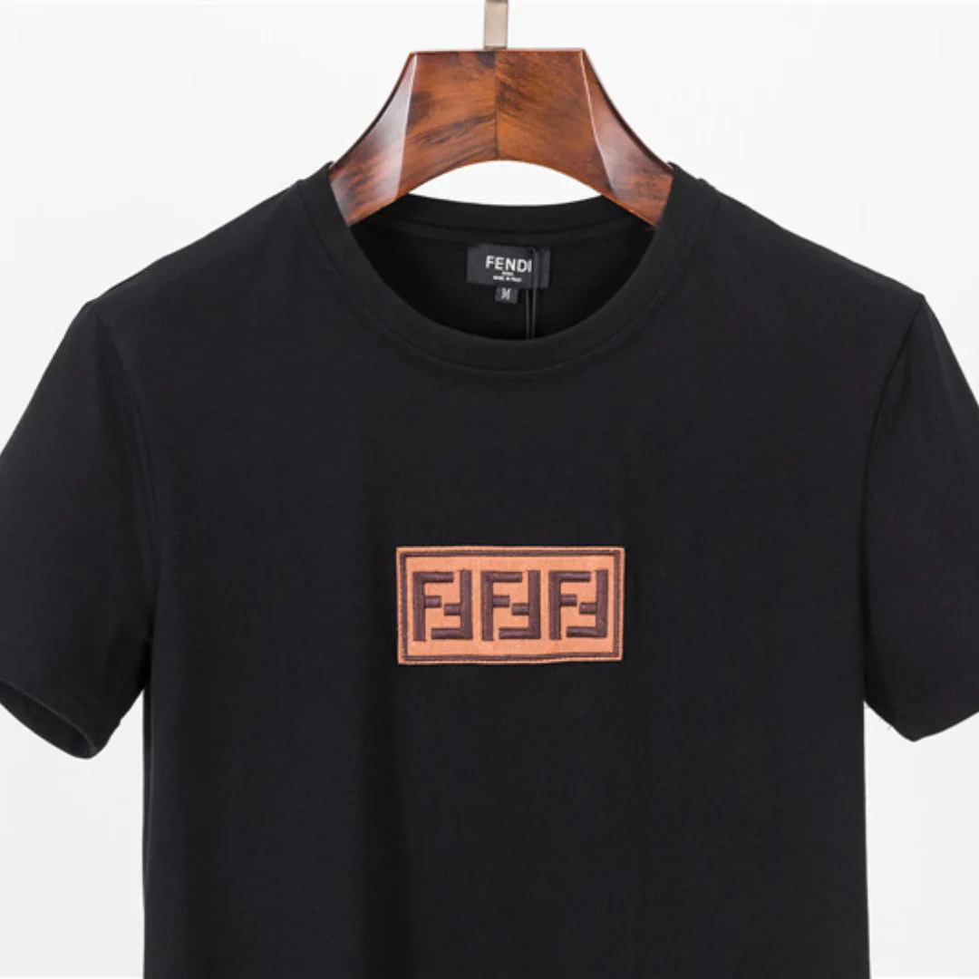 FD Logo Patch Crewneck T-Shirt in Black - 86 - fd0000086 - Image 2