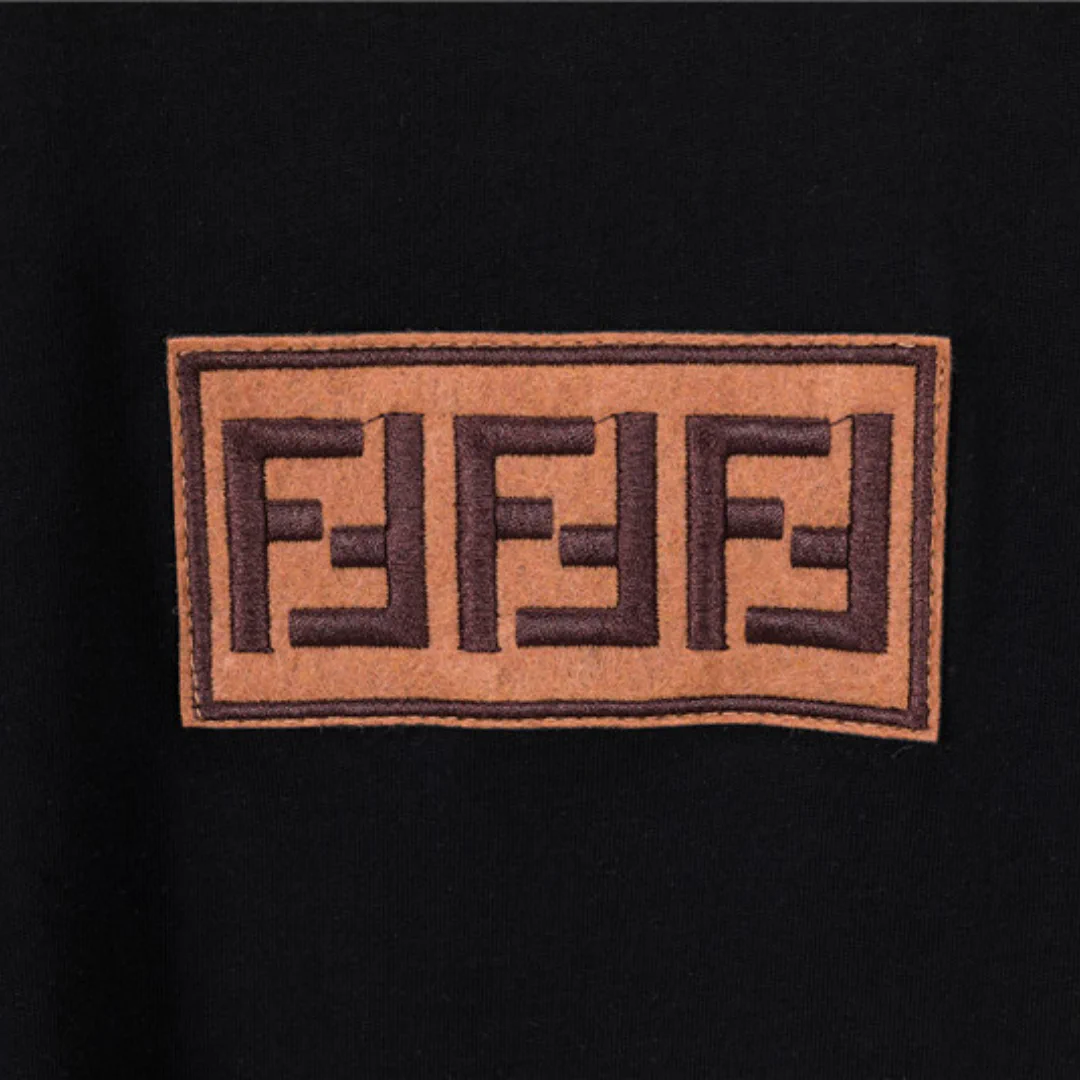 FD Logo Patch Crewneck T-Shirt in Black - 86 - fd0000086 - Image 3