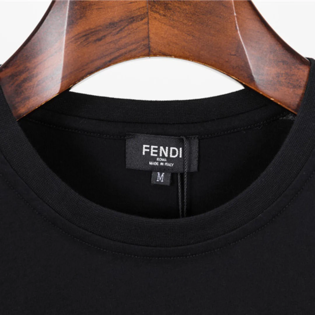 FD Logo Patch Crewneck T-Shirt in Black - 86 - fd0000086 - Image 4