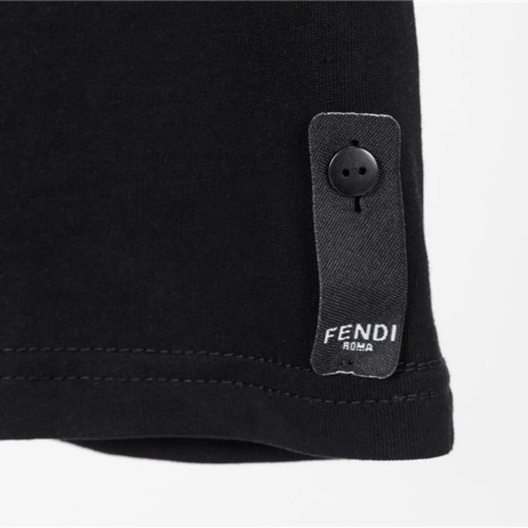 FD Logo Patch Crewneck T-Shirt in Black - 86 - fd0000086 - Image 8