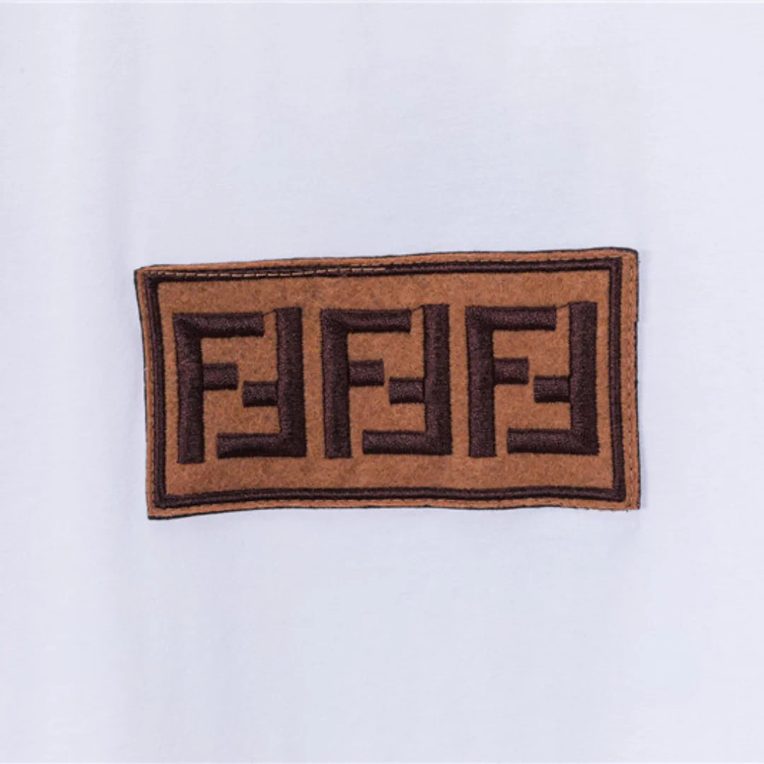 FD Logo Patch Crewneck T-Shirt in White - 87 - fd0000087 - Image 3