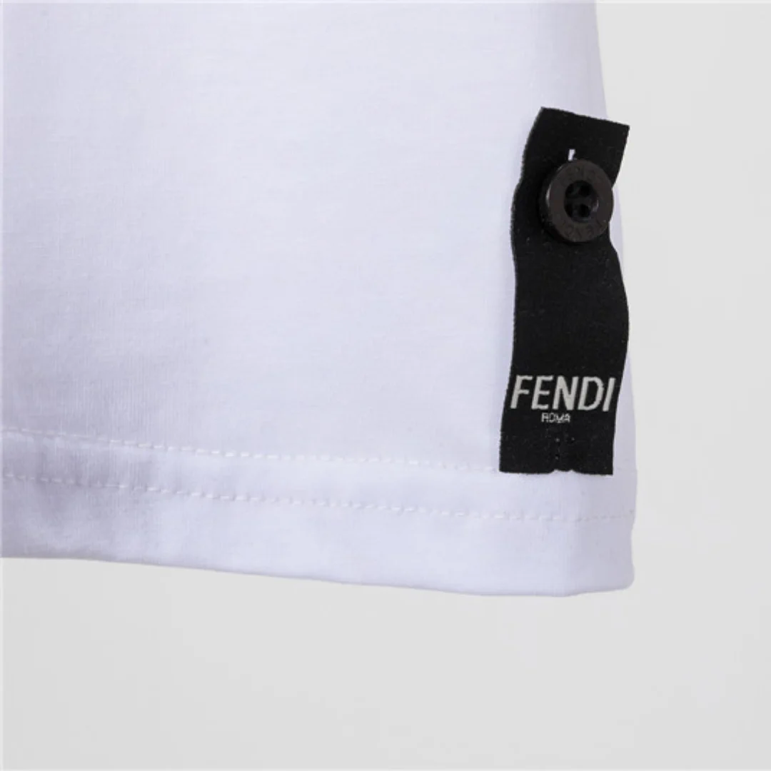 FD Logo Patch Crewneck T-Shirt in White - 87 - fd0000087 - Image 9