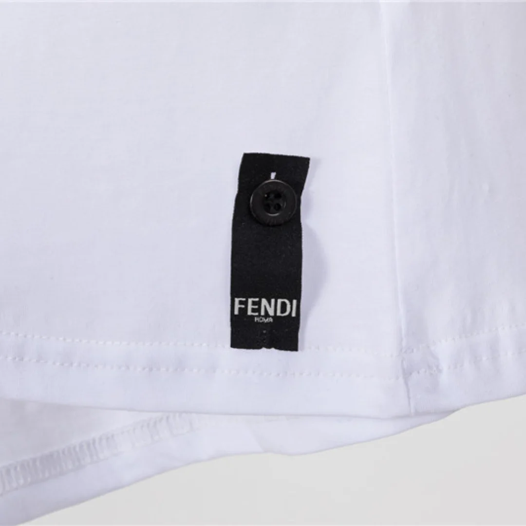 FD Logo Patch Crewneck T-Shirt in White - 87 - fd0000087 - Image 8