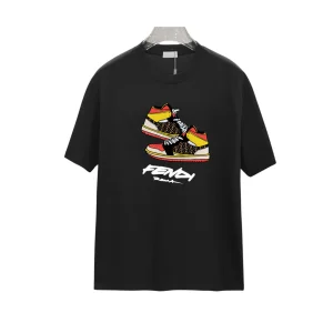 FD Logo-Print Cotton T-Shirt - FD0014