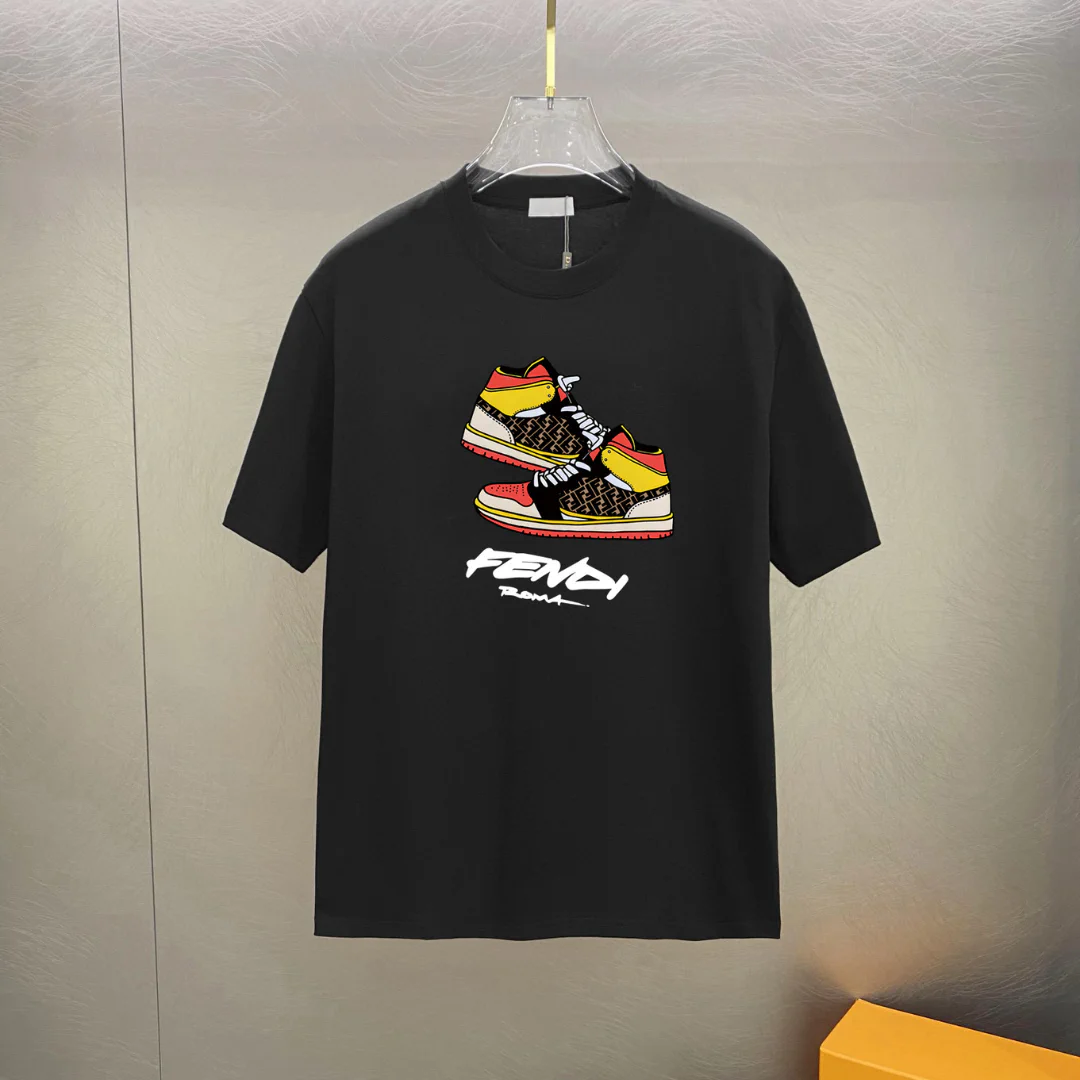 FD Logo-Print Cotton T-Shirt - FD0014 - Image 2