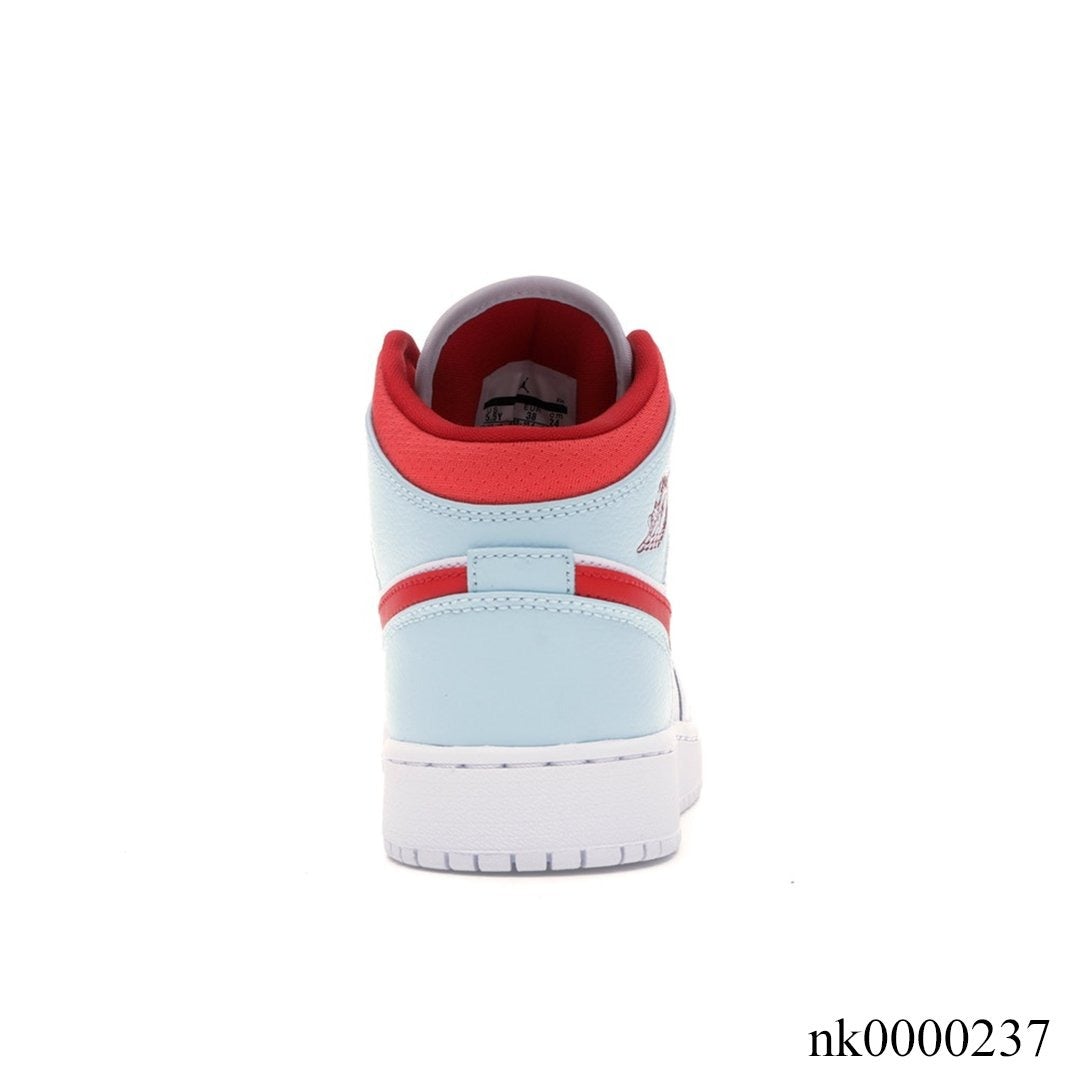 AJ 1 Mid White Topaz Mist (GS) Shoes Sneakers - nk0000237 - Image 4