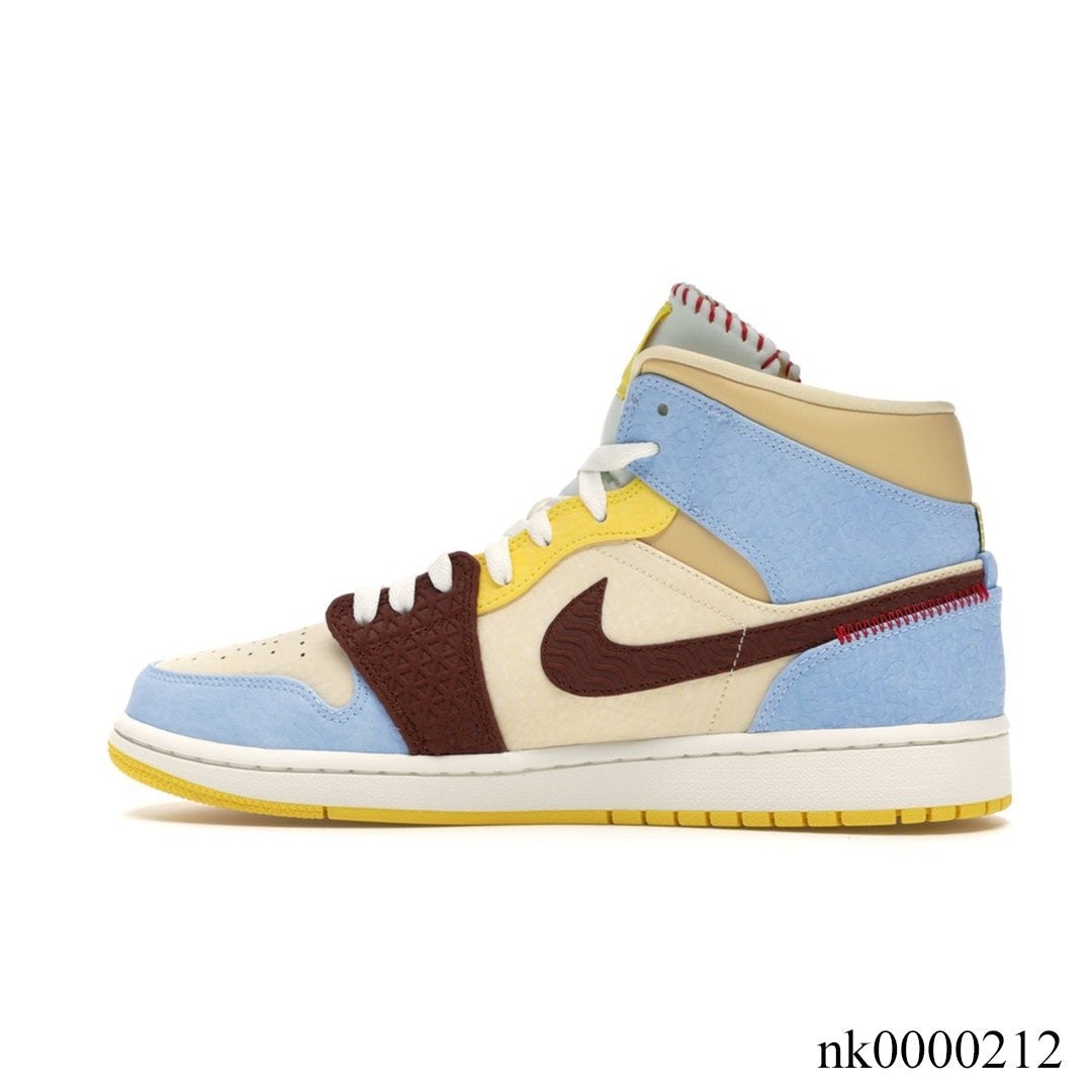 AJ 1 Mid SE Fearless Maison Chateau Rouge Shoes Sneakers - nk0000212 - Image 2