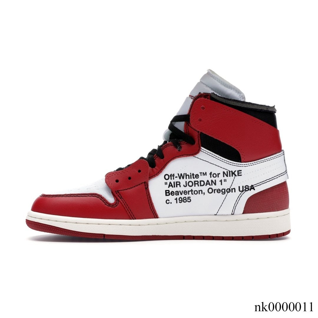 OW x AJ 1 High Chicago Shoes Sneakers – nk000011 - Image 2