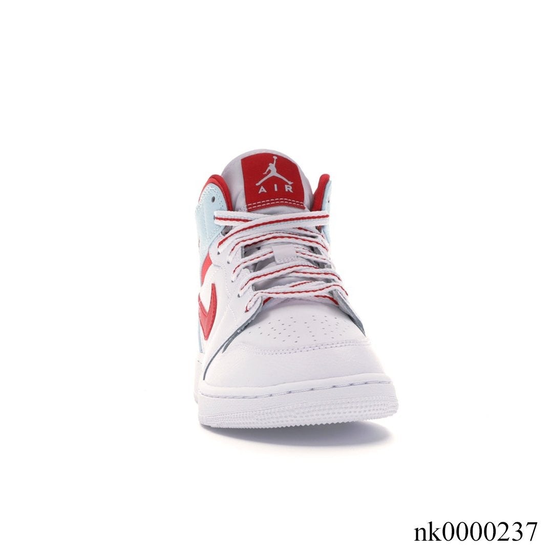 AJ 1 Mid White Topaz Mist (GS) Shoes Sneakers - nk0000237 - Image 3