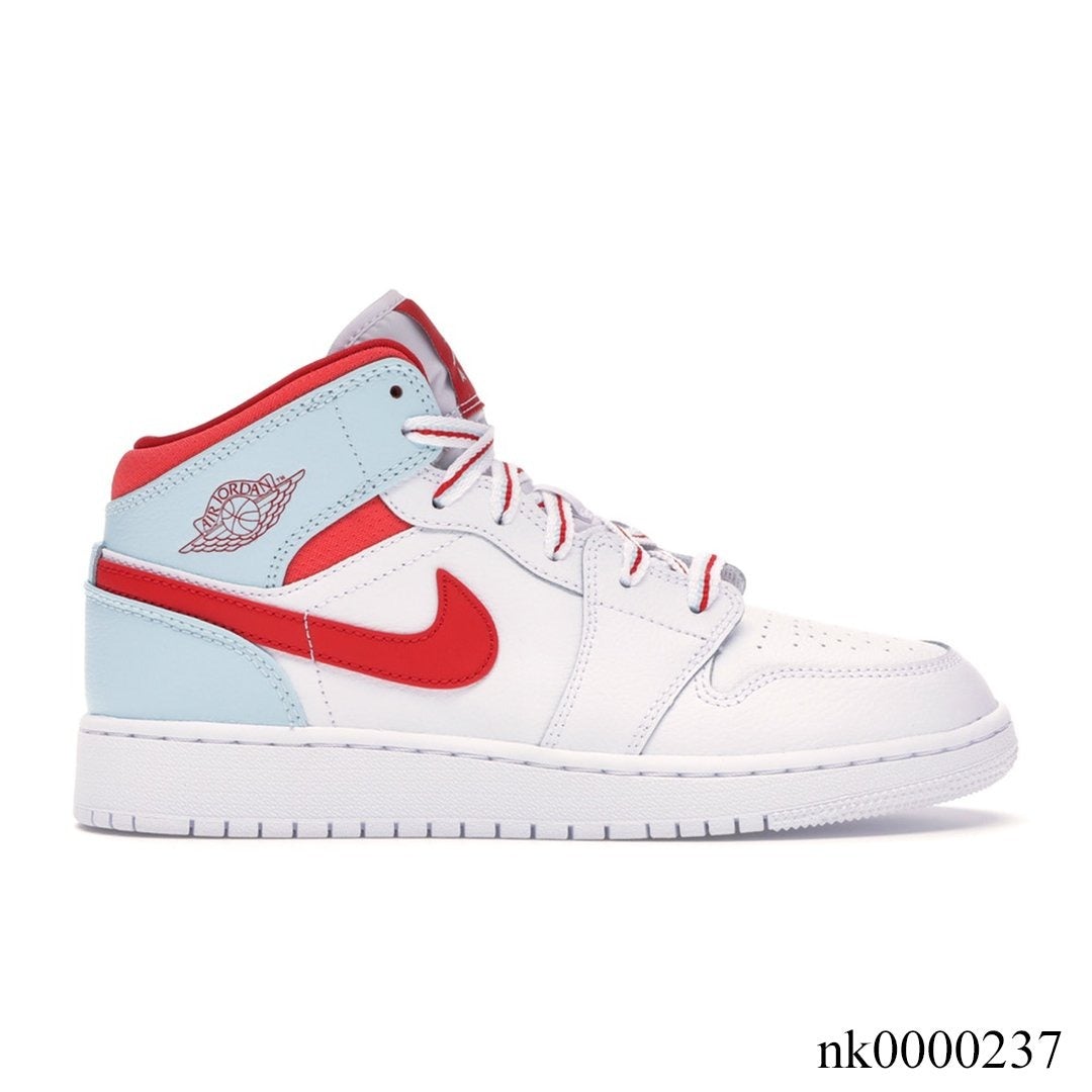AJ 1 Mid White Topaz Mist (GS) Shoes Sneakers - nk0000237