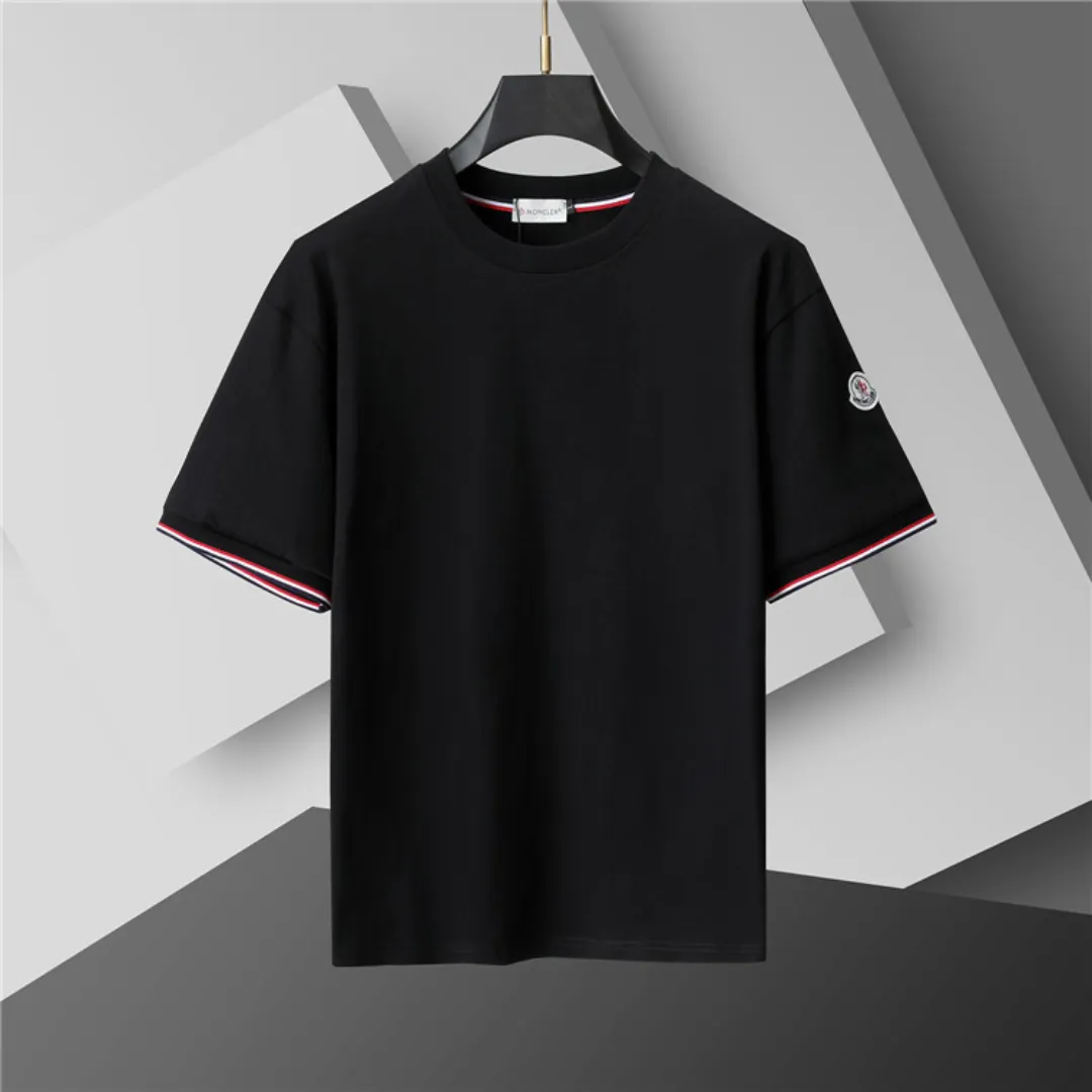 MC Tricolor Trimmed Cotton T-Shirt in Black - 103 - mc0000103 - Image 2