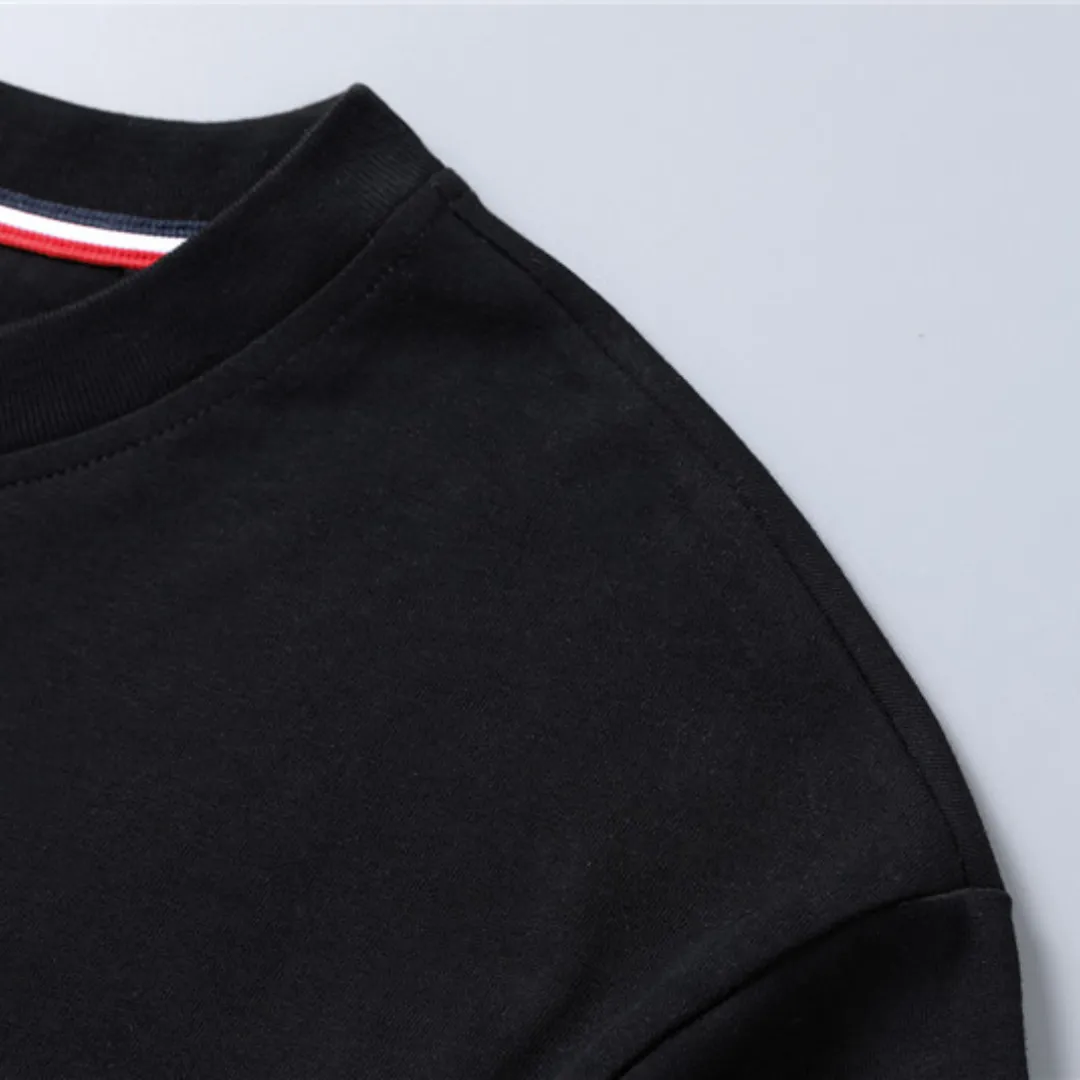 MC Tricolor Trimmed Cotton T-Shirt in Black - 103 - mc0000103 - Image 9