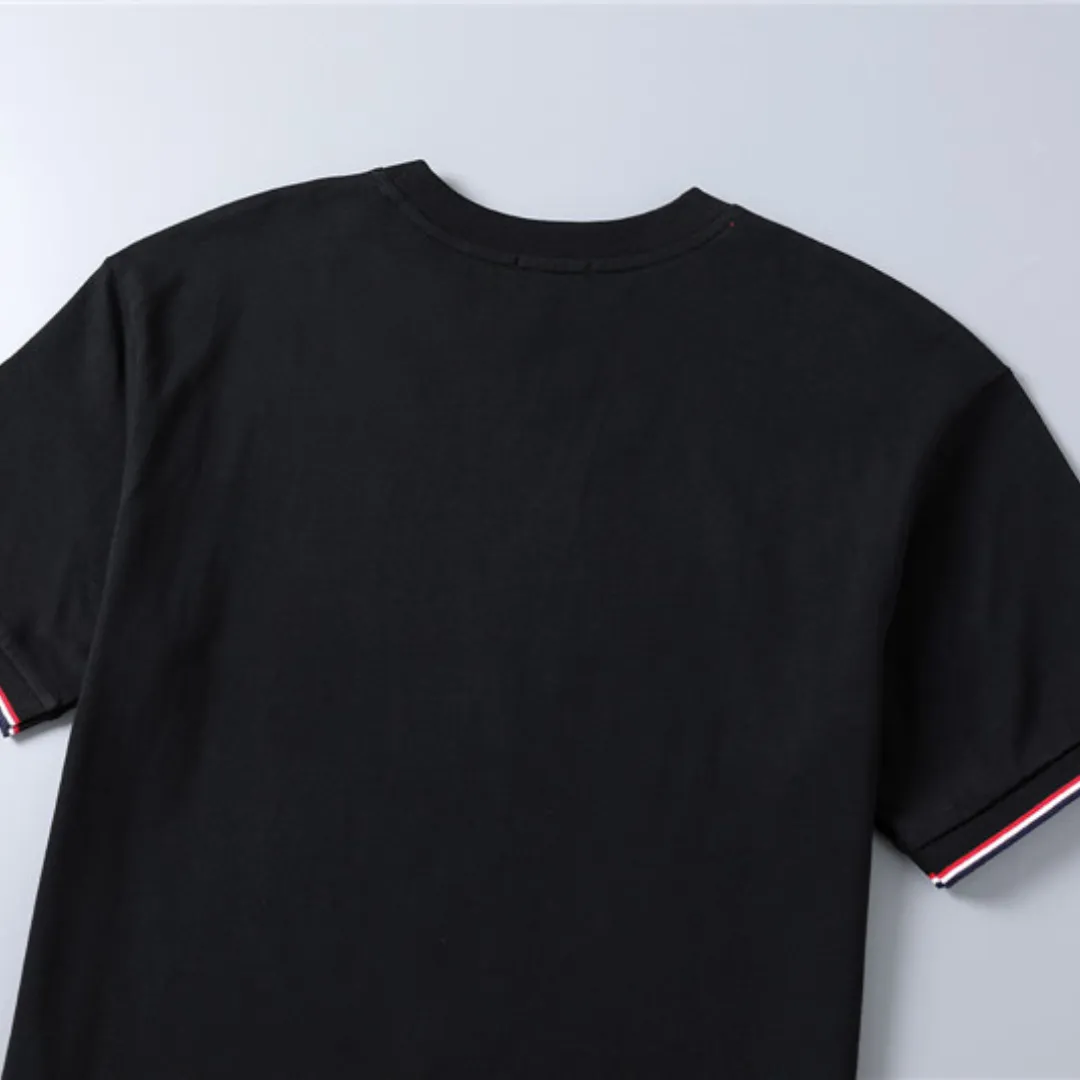 MC Tricolor Trimmed Cotton T-Shirt in Black - 103 - mc0000103 - Image 6