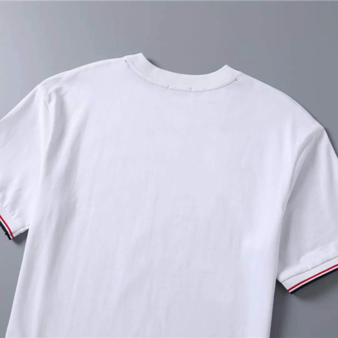 MC Tricolor Trimmed Cotton T-Shirt in White - 104 - mc0000104 - Image 6