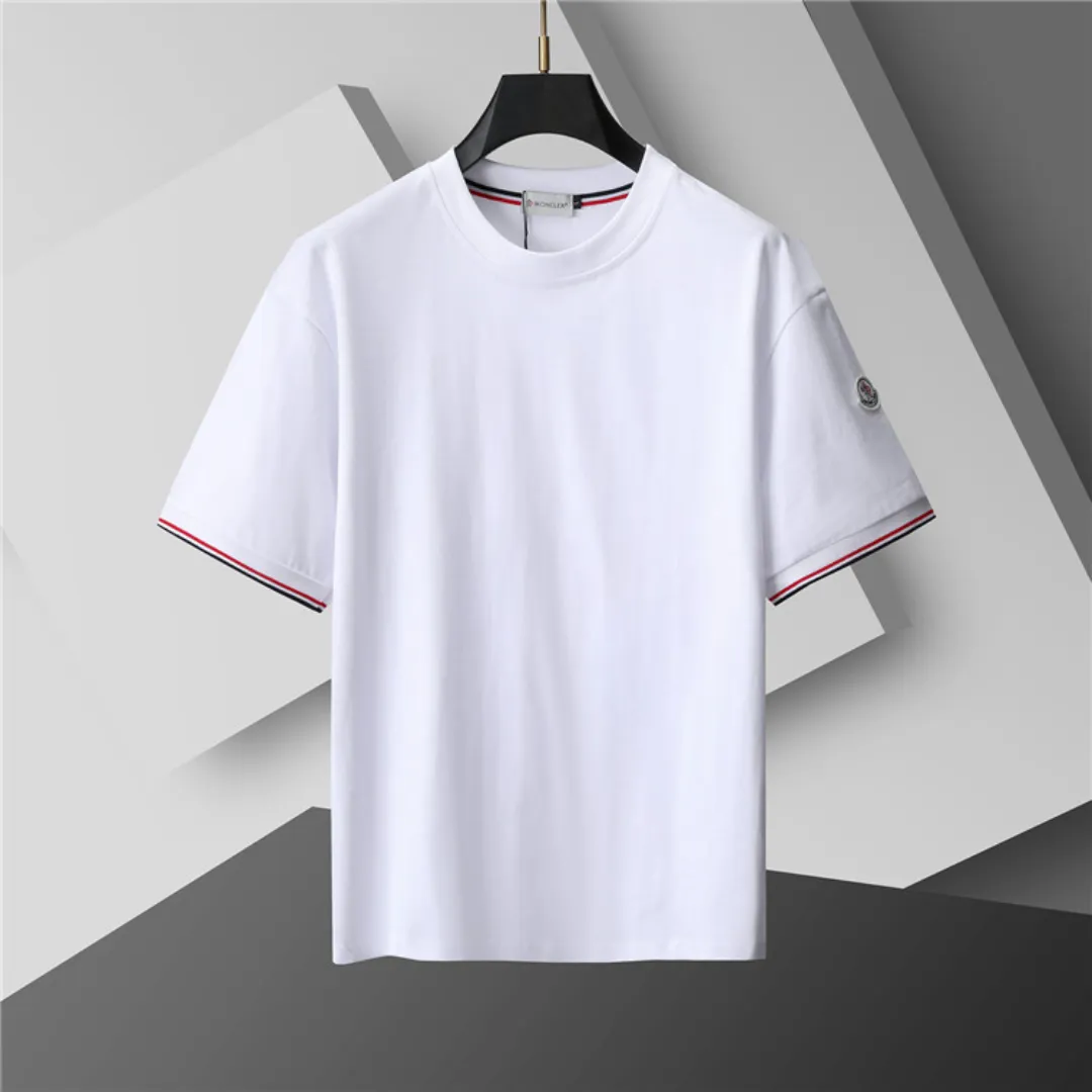 MC Tricolor Trimmed Cotton T-Shirt in White - 104 - mc0000104 - Image 2