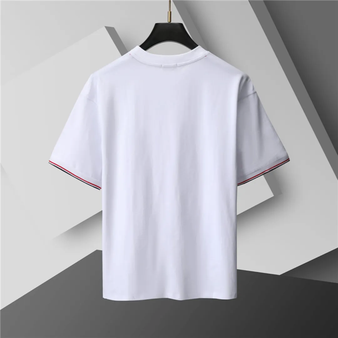 MC Tricolor Trimmed Cotton T-Shirt in White - 104 - mc0000104 - Image 3