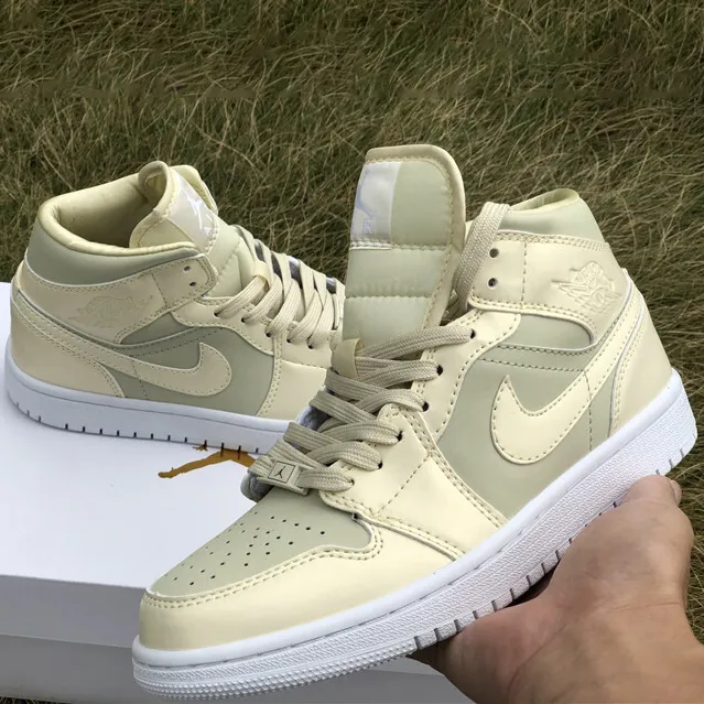 AJ 1 Mid Goose Feather Yellow Shoes Sneakers - nk0000109 - Image 11