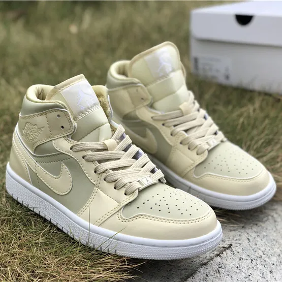 AJ 1 Mid Goose Feather Yellow Shoes Sneakers - nk0000109 - Image 13