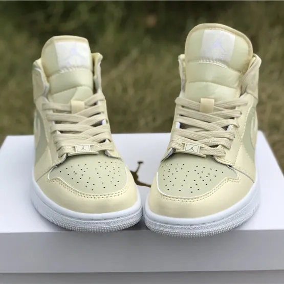 AJ 1 Mid Goose Feather Yellow Shoes Sneakers - nk0000109 - Image 14