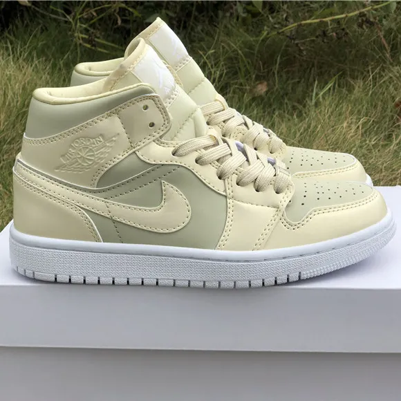 AJ 1 Mid Goose Feather Yellow Shoes Sneakers - nk0000109 - Image 5