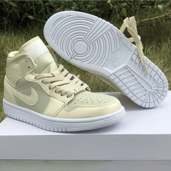 AJ 1 Mid Goose Feather Yellow Shoes Sneakers - nk0000109 - Image 7