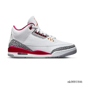 AJ 3 Retro Cardinal Red Shoes Sneakers - nk0001846