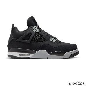 AJ 4 Retro Black Canvas Shoes Sneakers - nk0002275