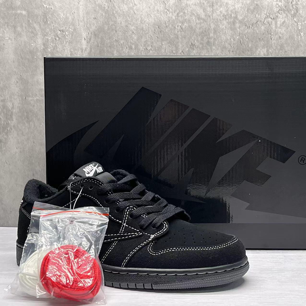 Travis Scott x AJ 1 Low Black Phantom Shoes Sneakers - nk0002354 - Image 10