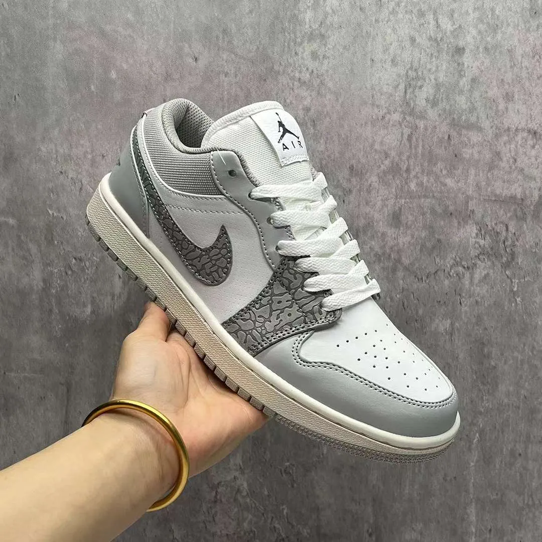 AJ 1 Low PRM Grey Elephant Print Shoes Sneakers – nk0002441 - Image 3