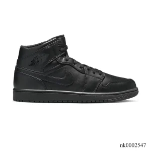 AJ 1 Mid Triple Black Shoes Sneakers – nk0002547