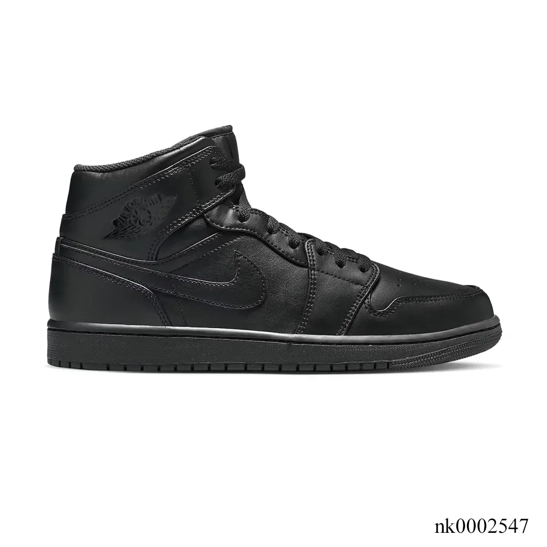 AJ 1 Mid Triple Black Shoes Sneakers – nk0002547