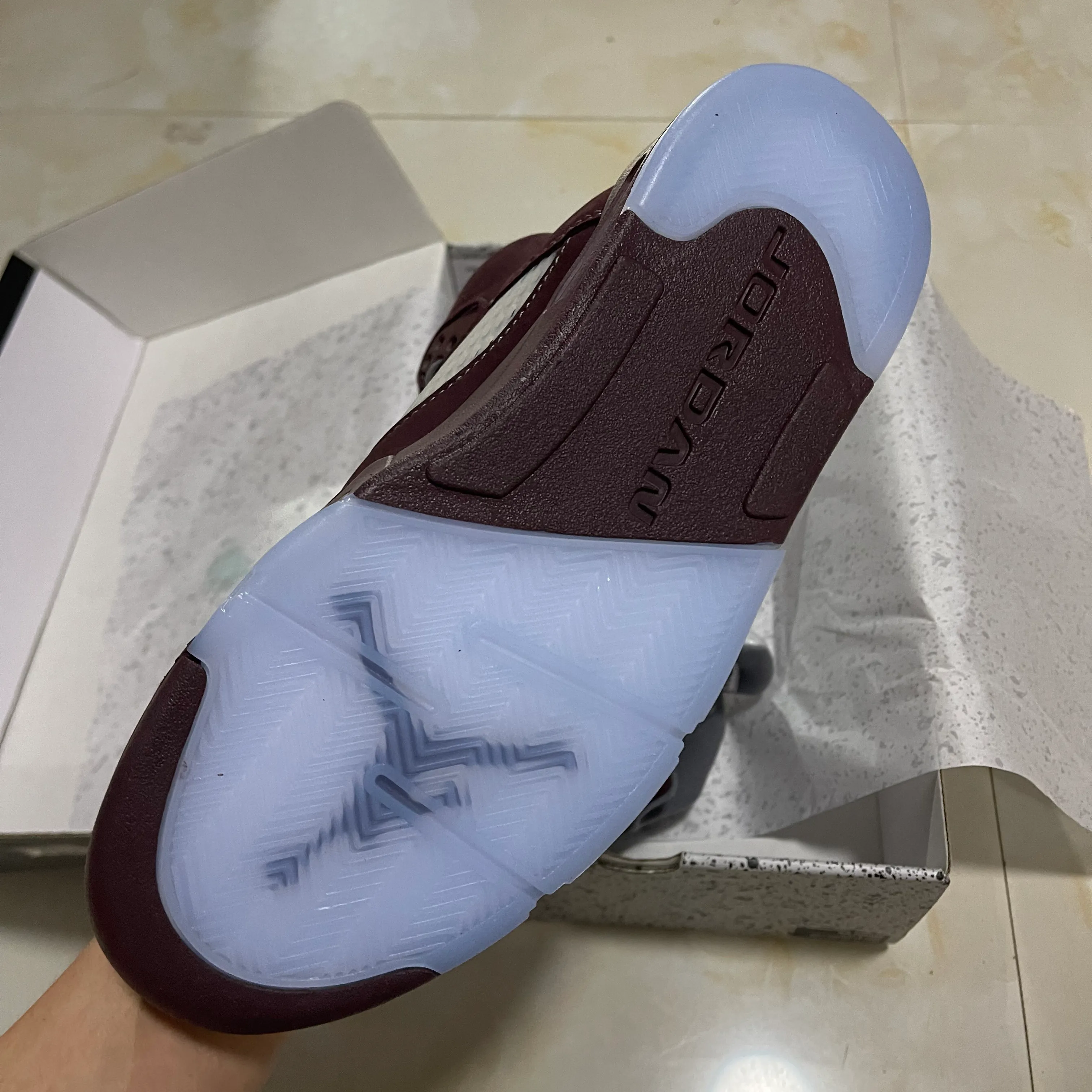 AJ 5 Burgundy Shoes Sneakers - nk0003082 - Image 10