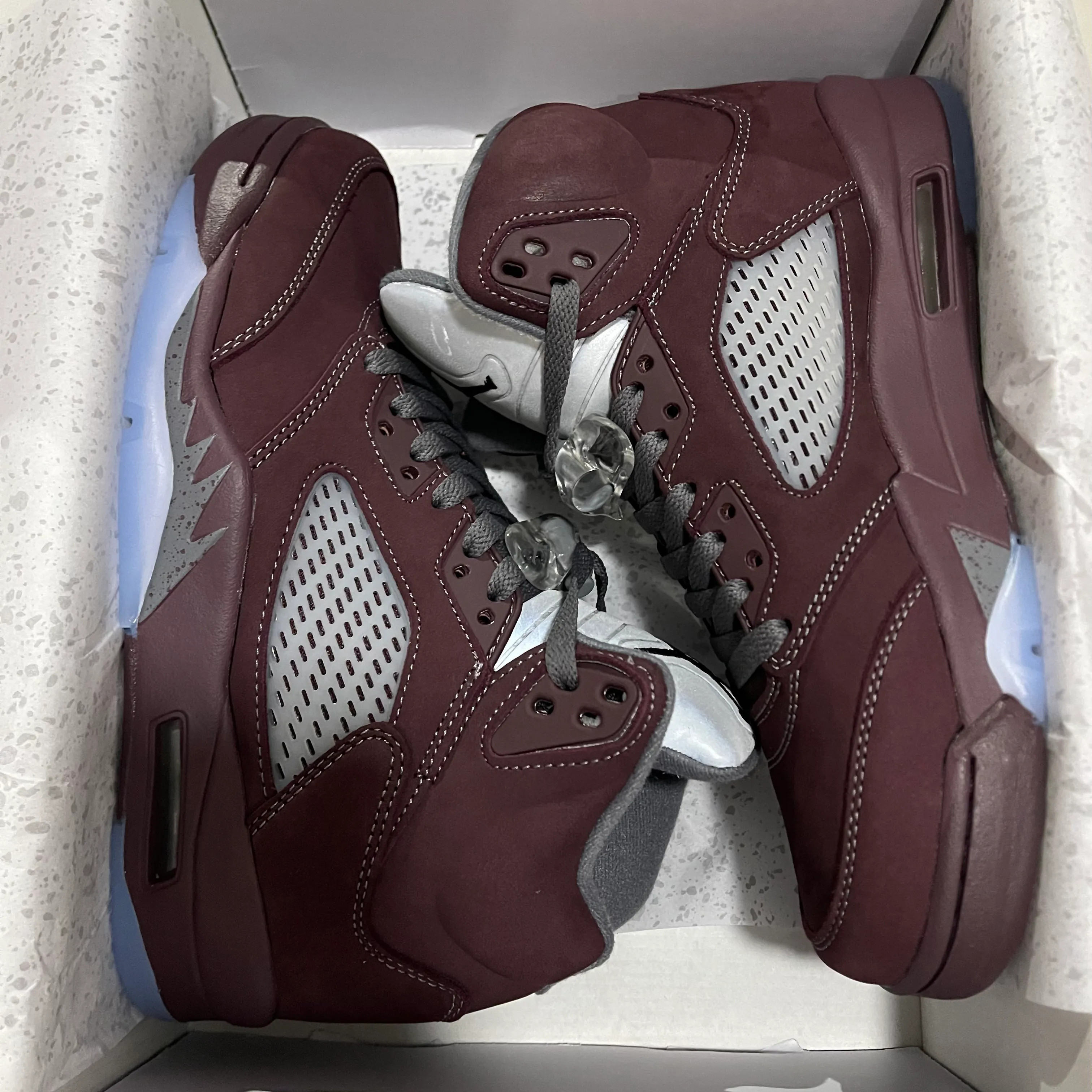 AJ 5 Burgundy Shoes Sneakers - nk0003082 - Image 11