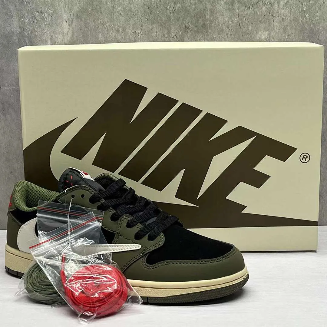 Travis Scott x AJ 1 Low OG Black Olive Shoes Sneakers – nk0003548 - Image 7